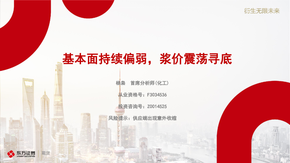 基本面持续偏弱，浆价震荡寻底