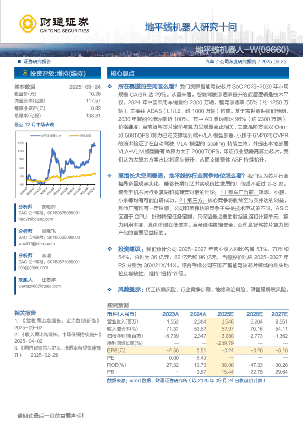 地平线机器人研究十问