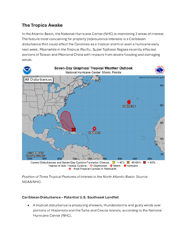 实况报道：热带风暴活动增加