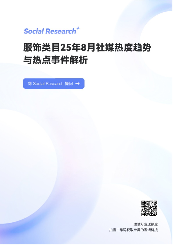 2025年8月服饰类目社媒热度趋势与热点事件分析报告