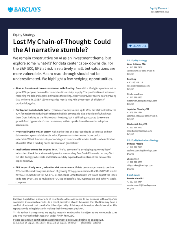 股票策略：思绪中断：人工智能叙事会受挫吗？