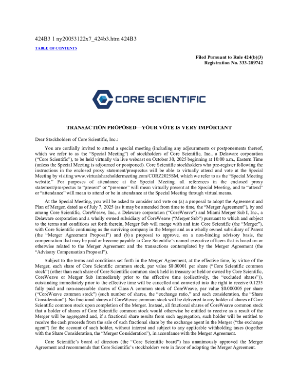 CoreWeave Inc-A美股招股说明书(2025-09-26版)