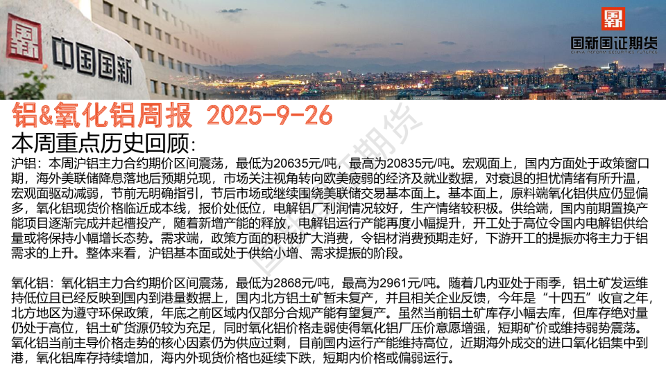 铝&氧化铝周报