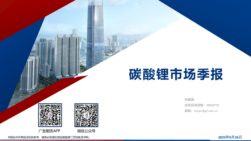 碳酸锂市场季报