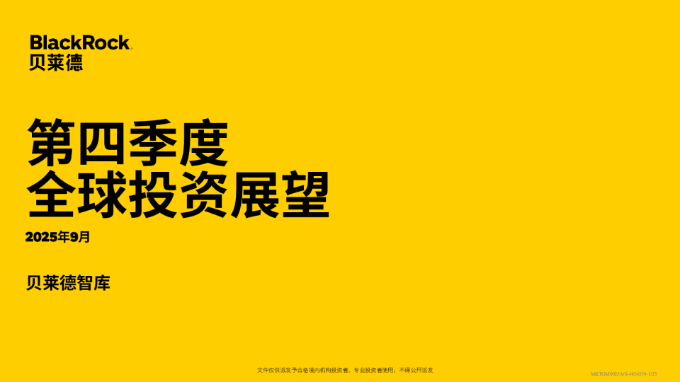 2025年第四季度全球投资展望