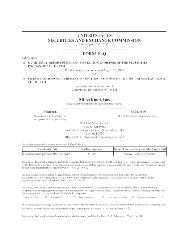 米勒诺尔公司2025年季度报告