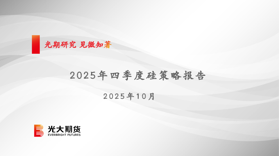 2025年四季度硅策略报告