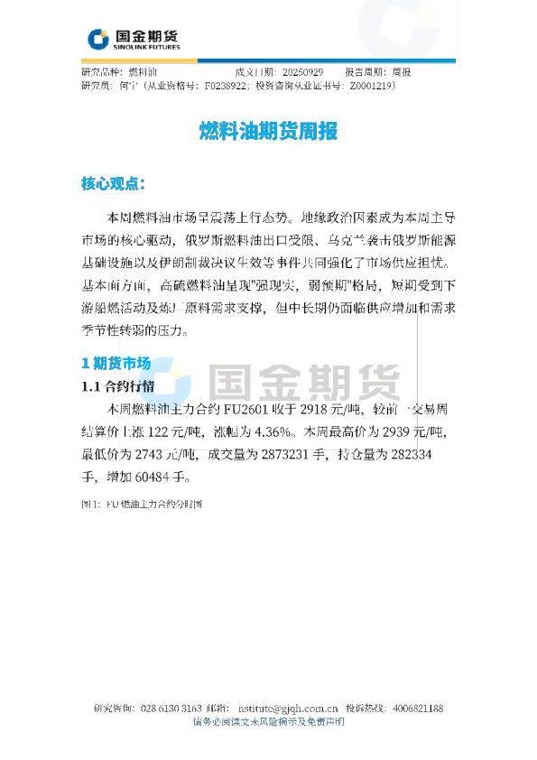 燃料油期货周报