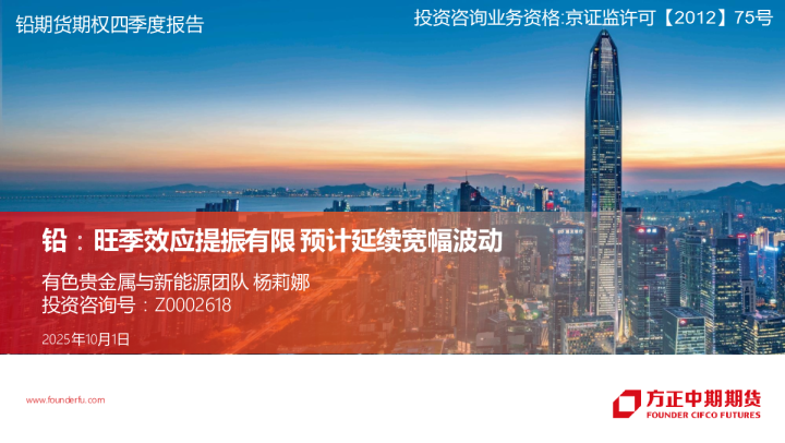 铅期货期权四季度报告