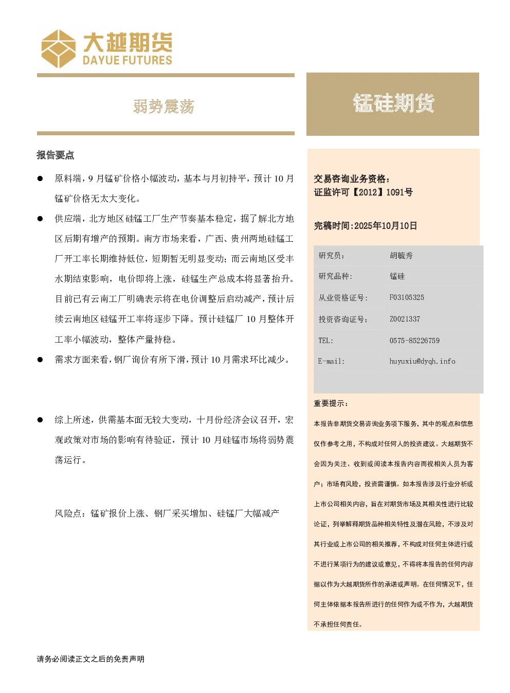 报告封面