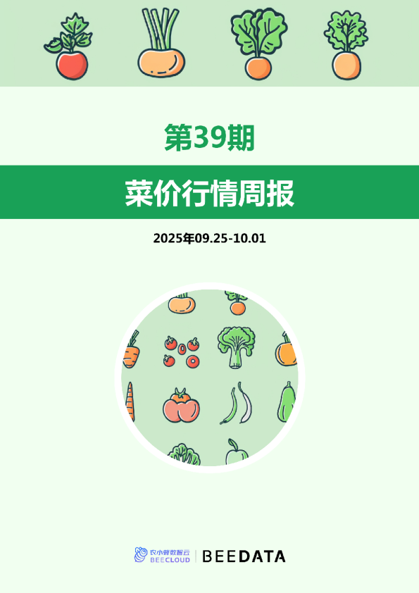 菜价行情周报2025年第39期