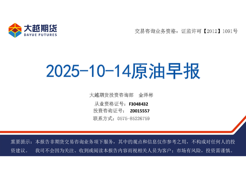原油早报