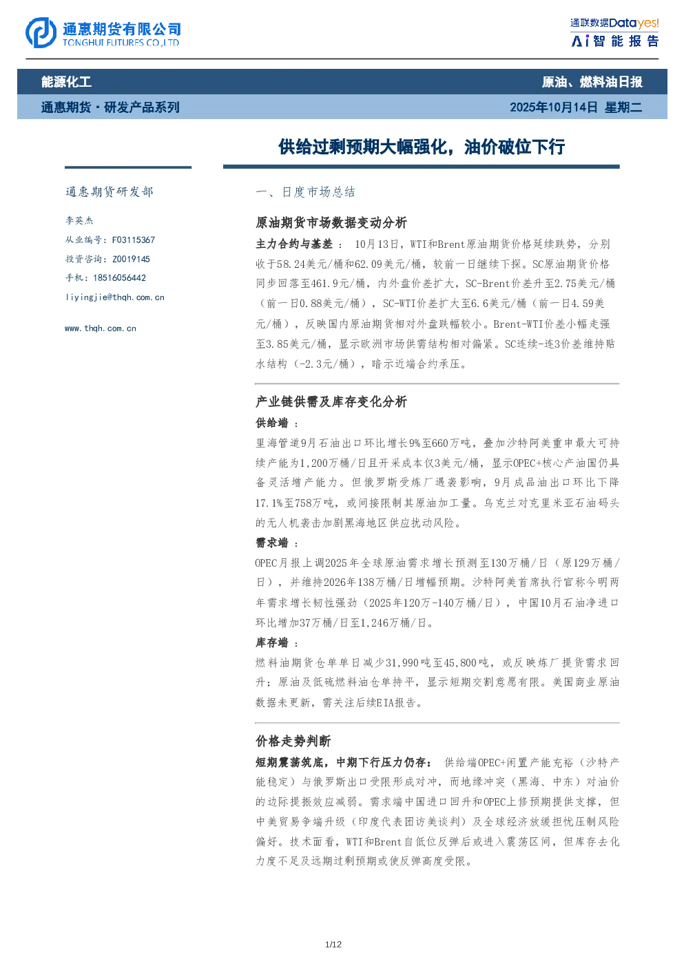 报告封面