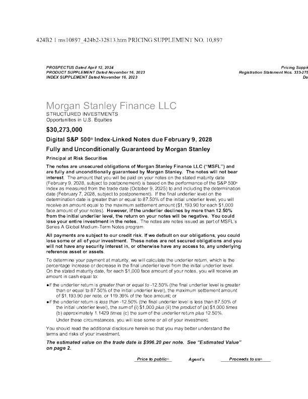 摩根士丹利美股招股说明书(2025-10-14版)