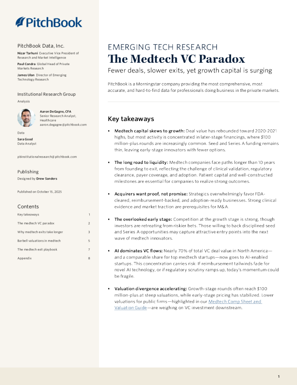 医疗科技风险投资悖论