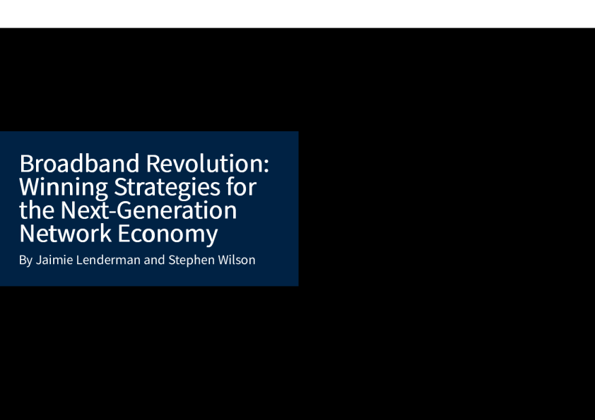 宽带革命：下一代网络经济的制胜策略