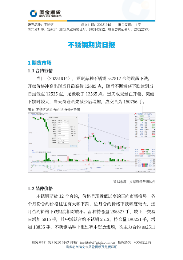 不锈钢期货日报
