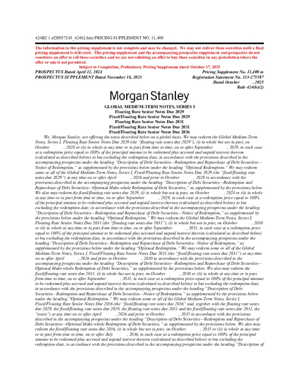 摩根士丹利美股招股说明书(2025-10-17版)