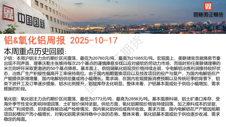 铝&氧化铝周报
