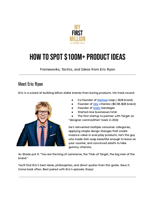 How to discover product ideas worth over 100 million US dollars [MFM]