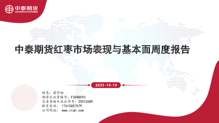 红枣市场表现与基本面周度报告