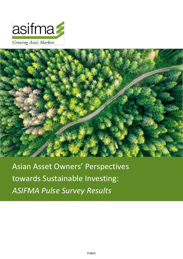 亚洲资产所有者对可持续投资的观点：ASIFMA脉搏调查结果