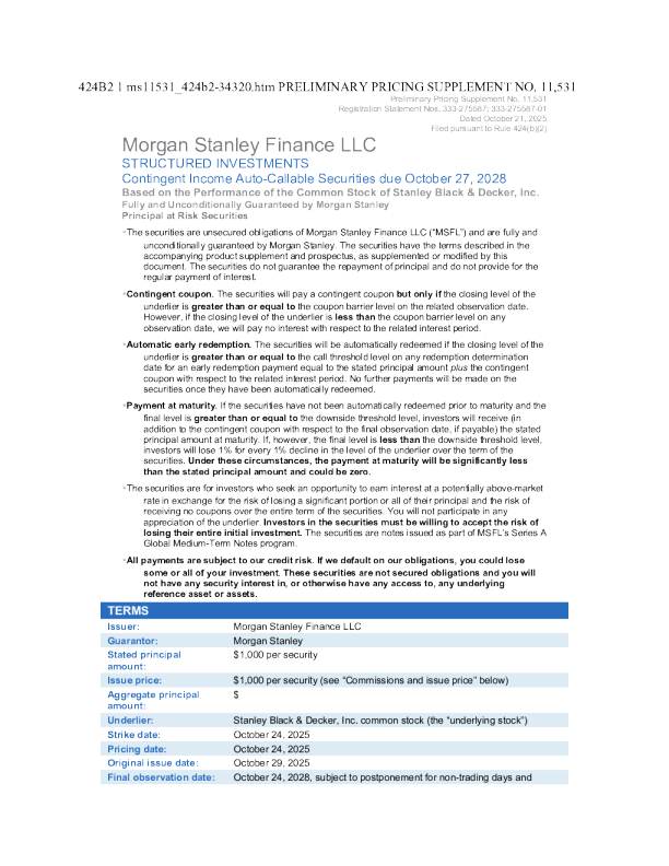 摩根士丹利美股招股说明书(2025-10-22版)