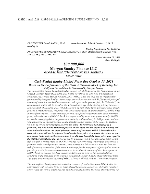 摩根士丹利美股招股说明书(2025-10-23版)