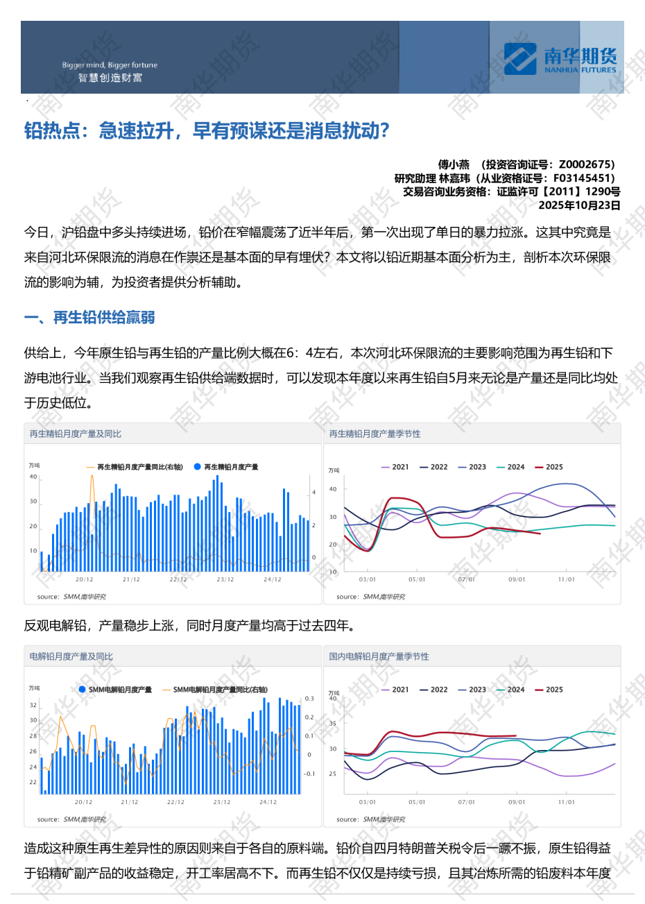 铅热点：急速拉升，早有预谋还是消息扰动？