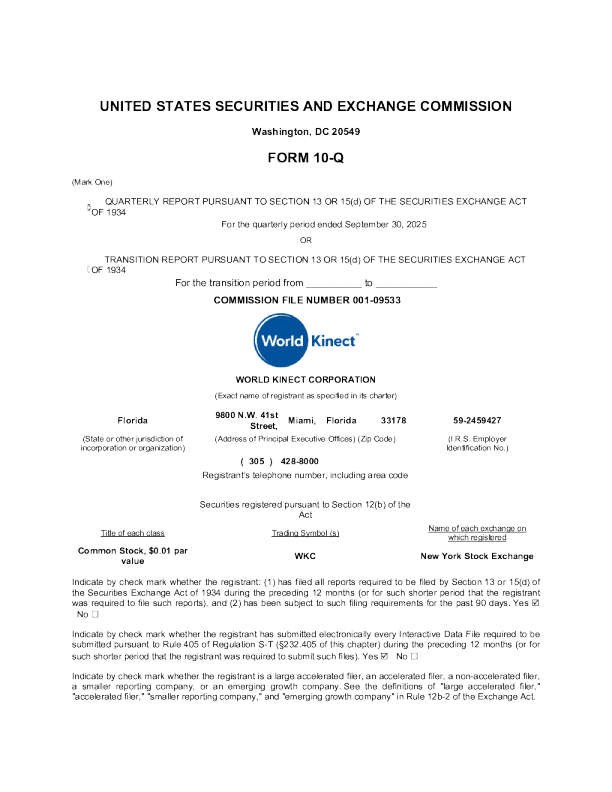 World Kinect Corp 2025年季度报告