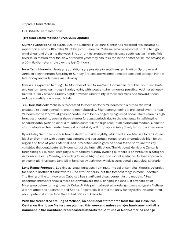 现场直播：热带风暴梅丽莎