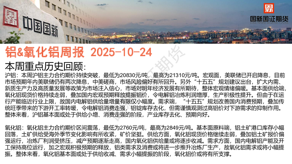 铝&氧化铝周报