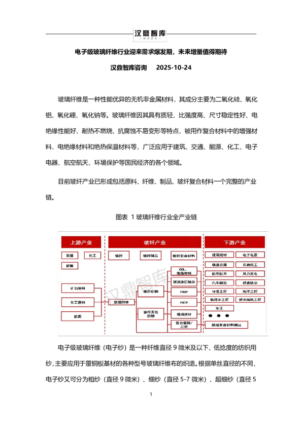 电子级玻璃纤维行业迎来需求爆发期，未来增量值得期待
