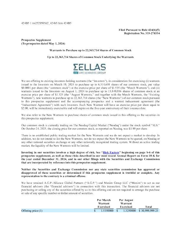 SEELAS生命科学集团股份有限公司美股招股说明书（2025-10-27版）