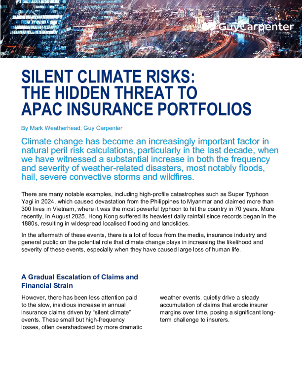 简报提供了对无声气候风险的见解