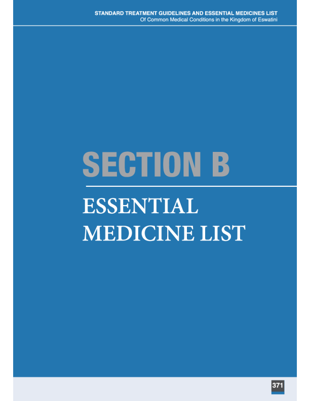 斯威士兰：2021年基本药物清单（英文）