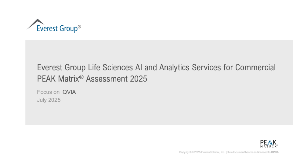 埃верест集团 商业生命科学人工智能与分析服务 PEAK Matrix® 评估 2025