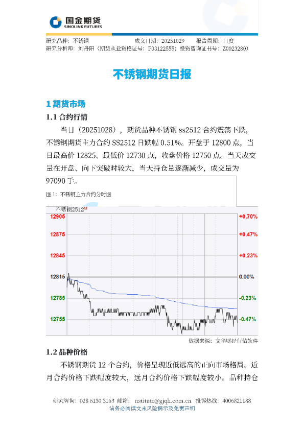 不锈钢期货日报