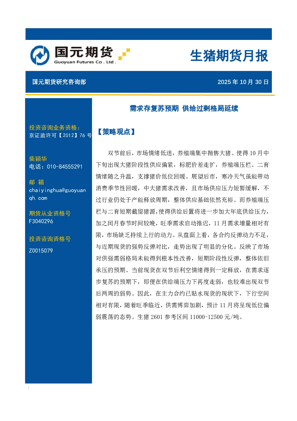 报告封面