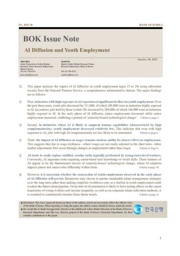 人工智能扩散与青年就业