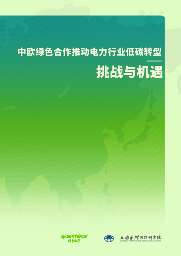 《中欧绿色合作推动电力行业低碳转型：挑战与机遇》