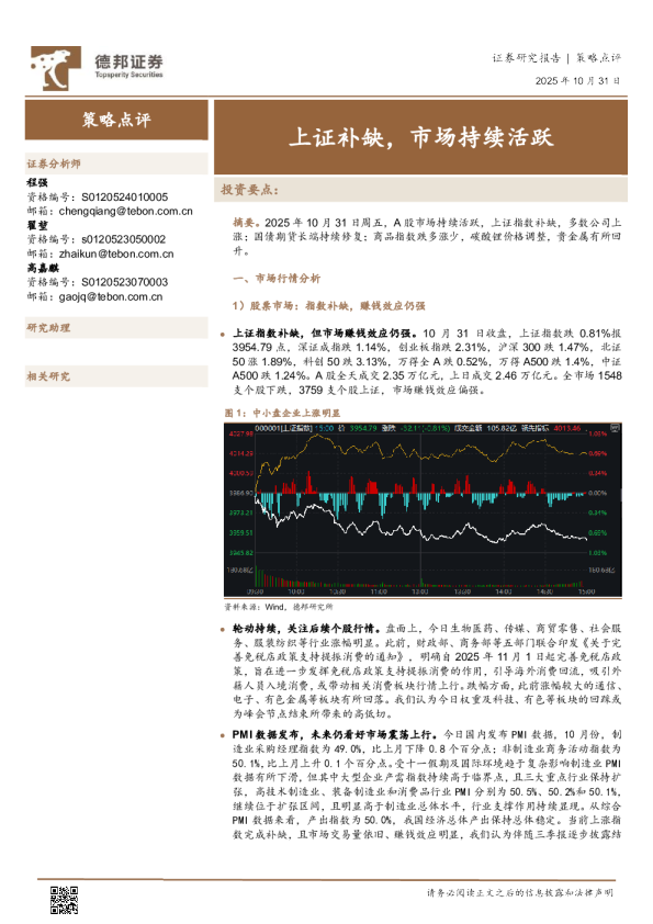 上证补缺，市场持续活跃