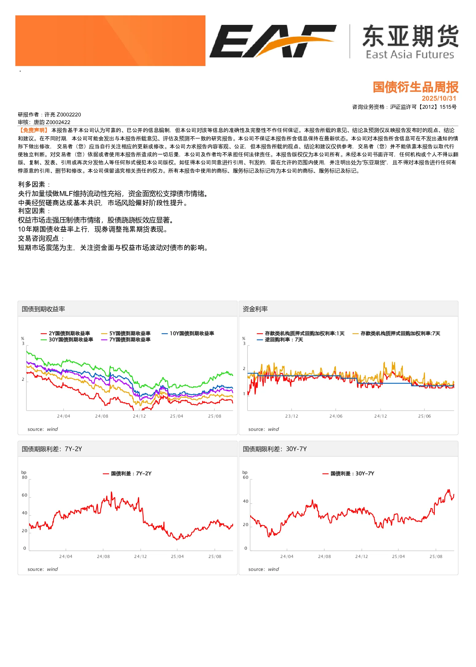 国债衍生品周报