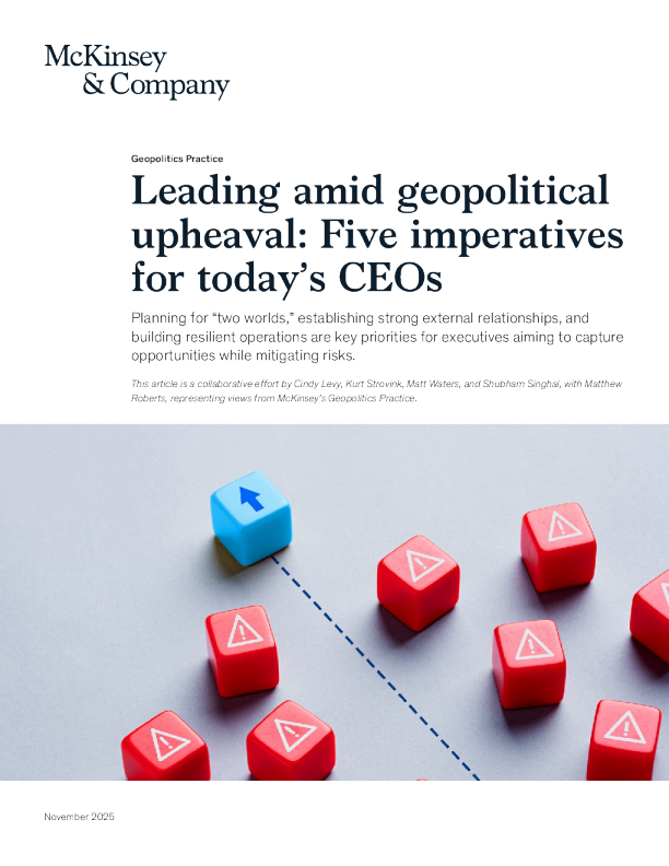在地缘政治动荡中发挥领导作用：当今首席执行官的五大当务之急（英）