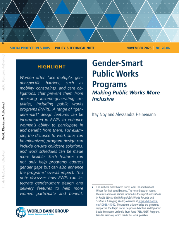 性别智能公共工程项目：使公共工程更具包容性（英）