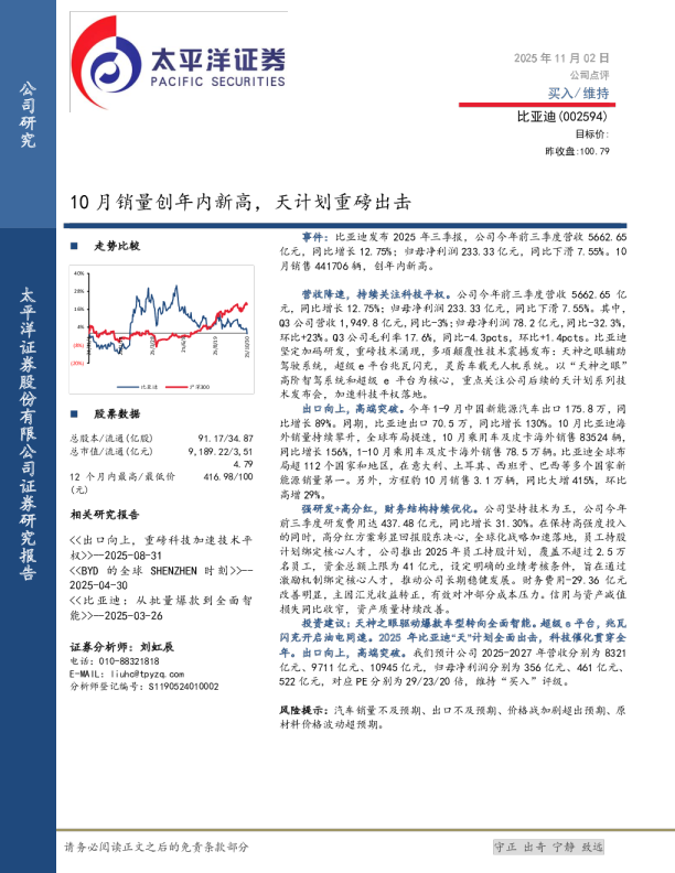 10月销量创年内新高，天计划重磅出击