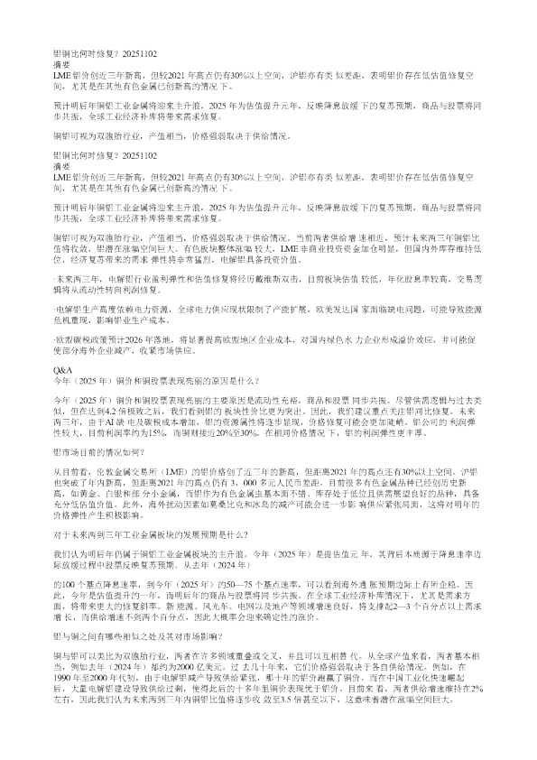 铝铜比何时修复20251102