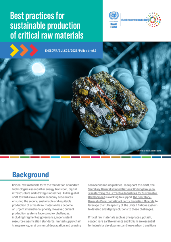 关键原材料可持续生产的最佳实践