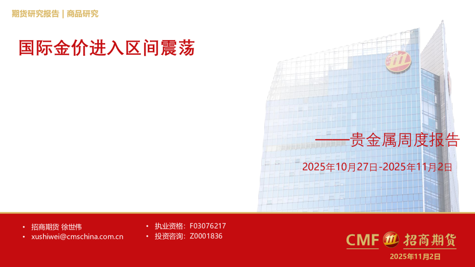 国际金价进入区间震荡