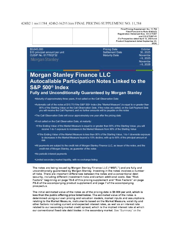 摩根士丹利美股招股说明书(2025-11-03版)